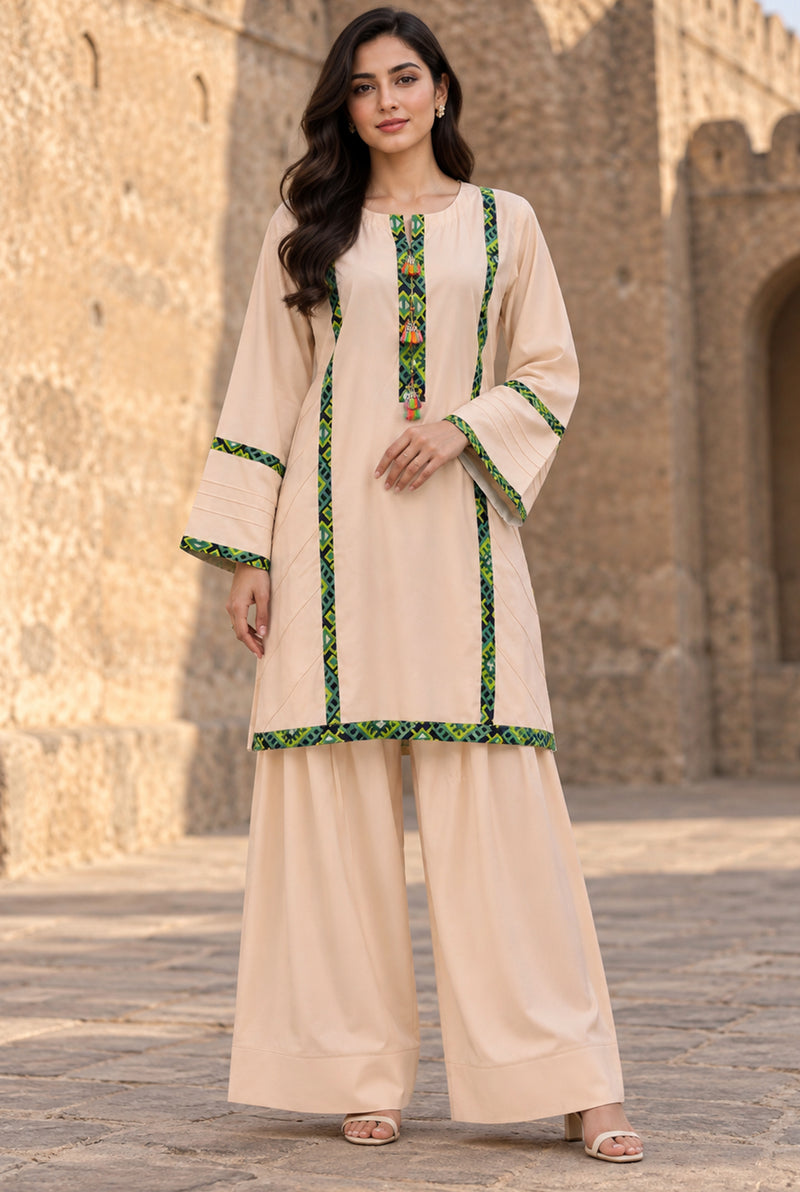 Aura AU-05 stitched dyed linen 2 piece suit for women - Kleren