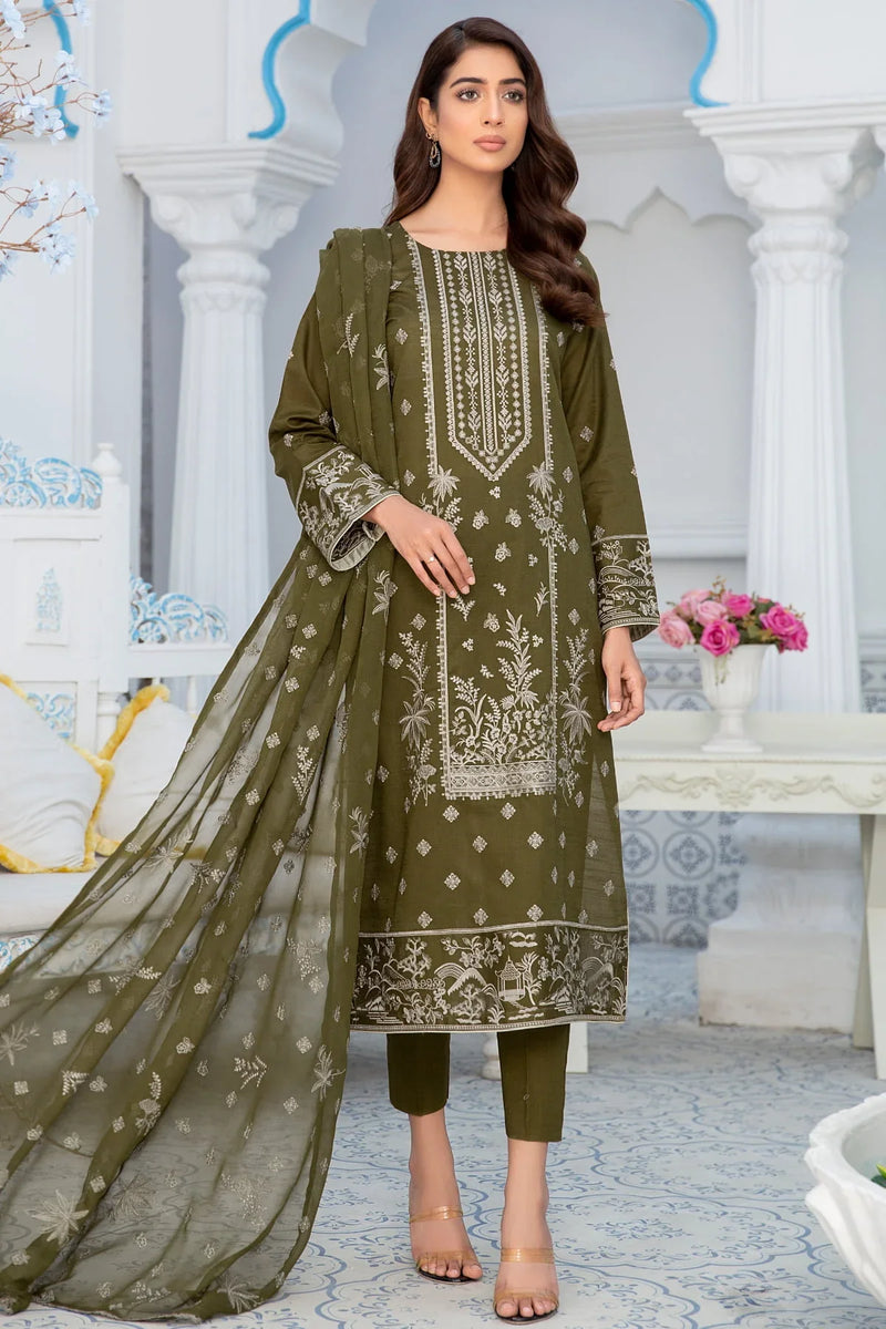 Dastak DK-40 : Embroidered Lawn 3pc - Kleren