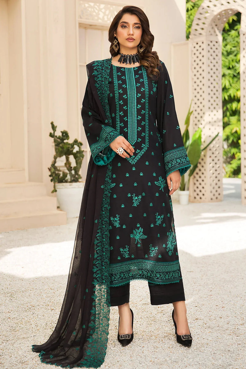 Dastak DK-43 : Embroidered Lawn 3pc - Kleren