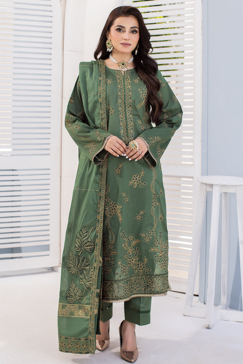 Dastak DK-47 : Embroidered Lawn 3pc - Kleren