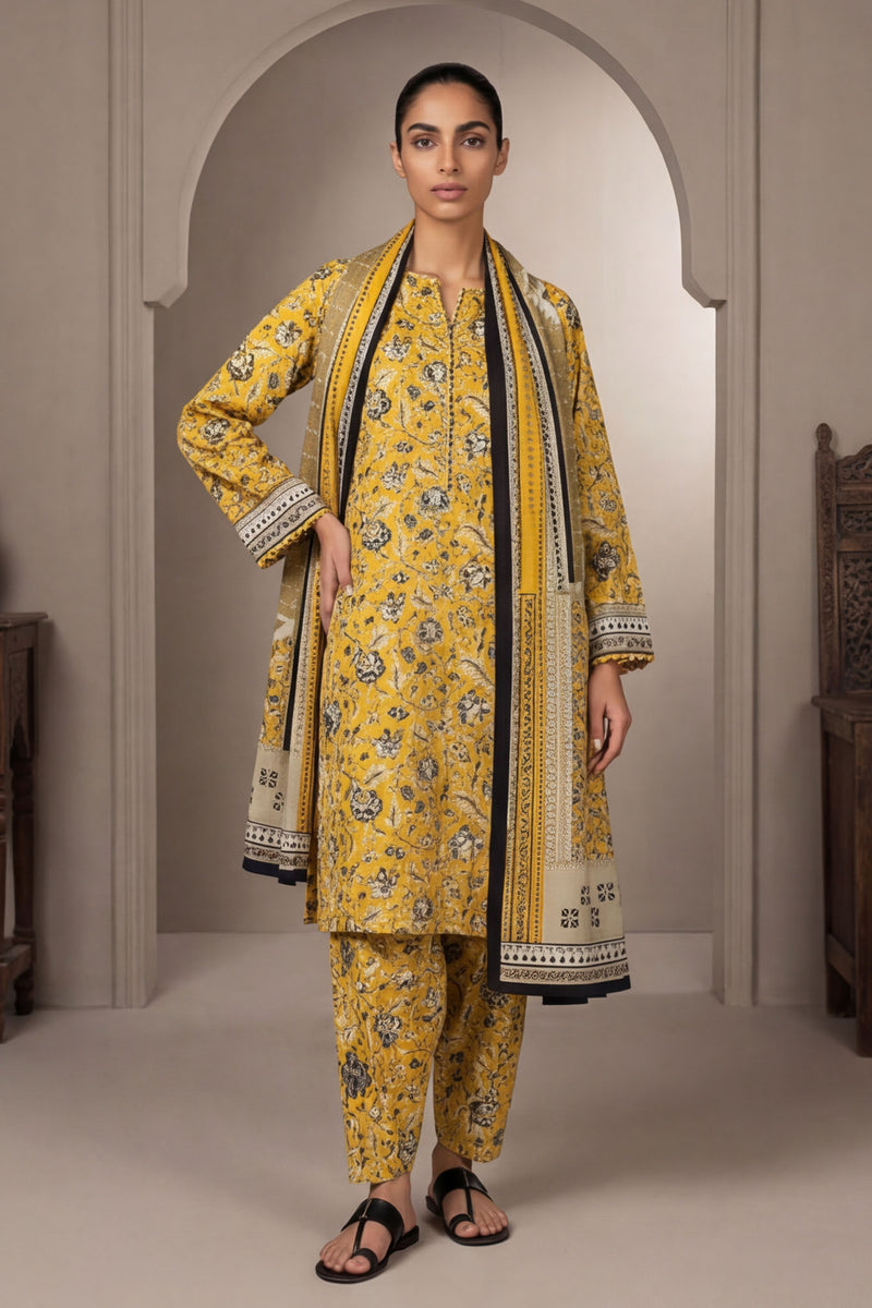Ibtida I-32 : Unstitched Printed Lawn 3PC - Kleren