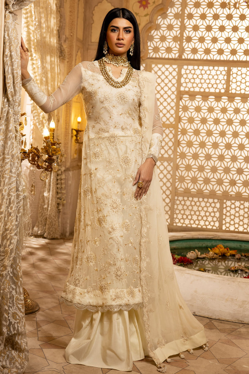 Naqsh N-13 : Unstitched Luxury Chiffon 3PC - Kleren