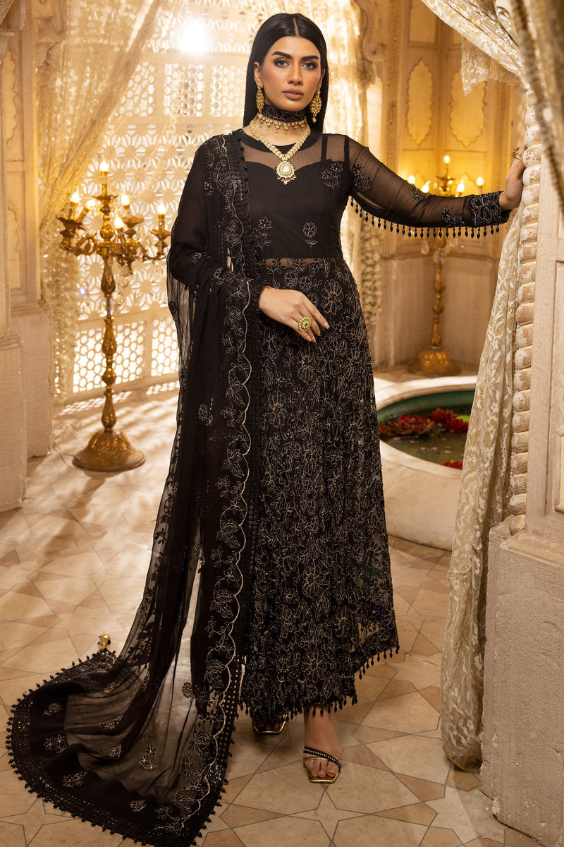 Naqsh N-14 : Unstitched Luxury Chiffon 3PC - Kleren