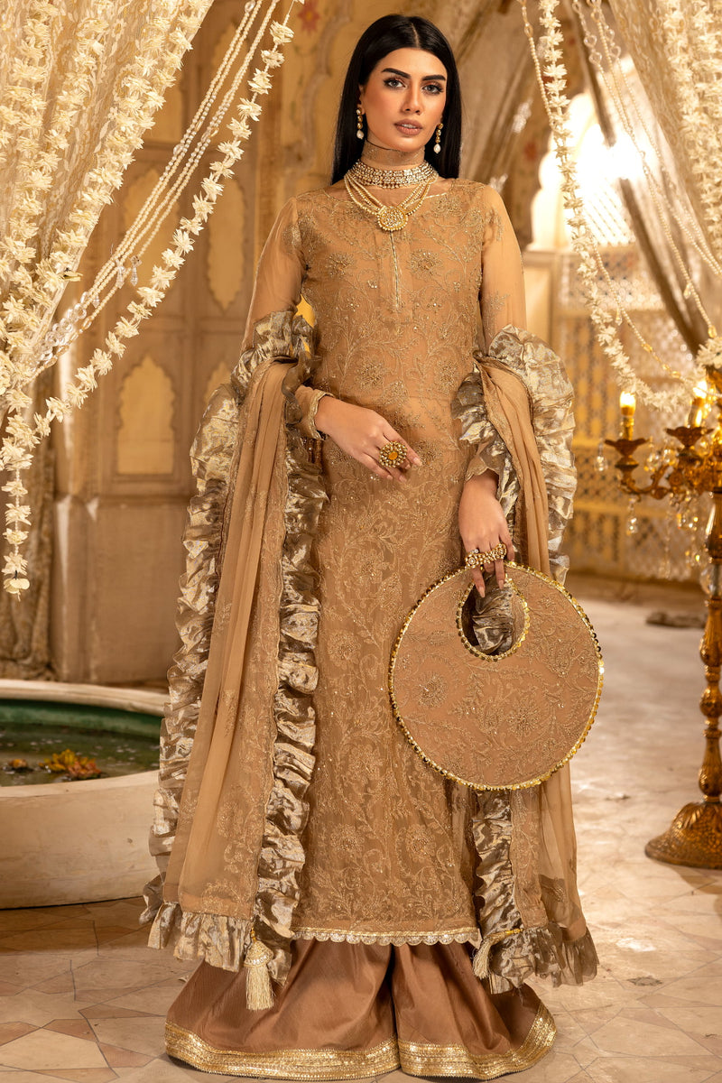 Naqsh N-16 : Unstitched Luxury Chiffon 3PC - Kleren