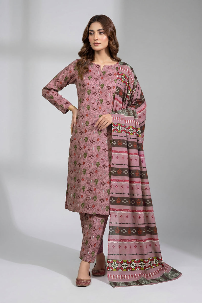 Noura N-27: Unstitched Printed Lawn 3PC - Kleren