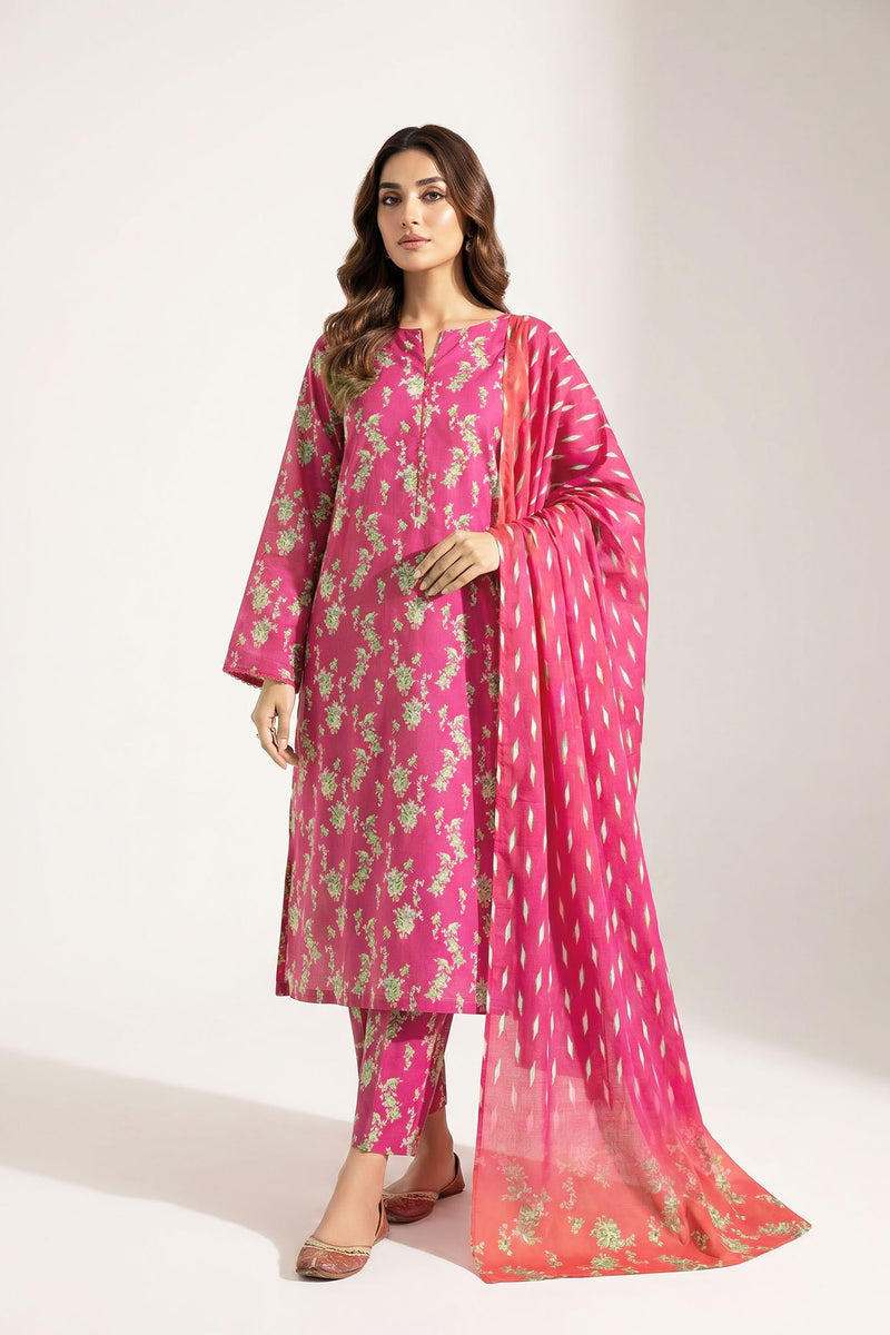 UNS U-27: Unstitched Printed Lawn 3PC - Kleren