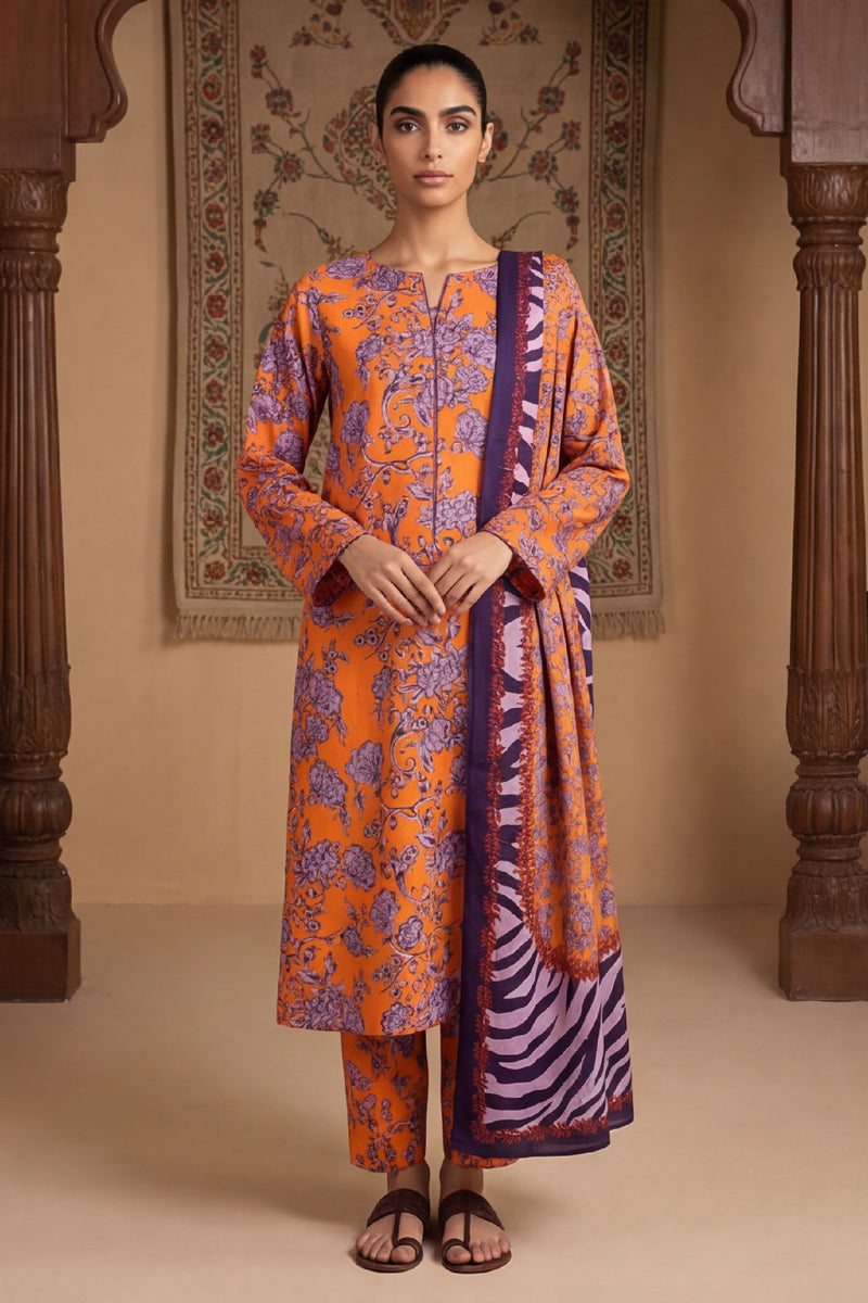 UNS U-31: Unstitched Printed Lawn 3PC - Kleren