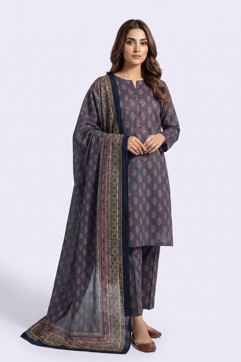 UNS U-36: Unstitched Printed Lawn 3PC - Kleren