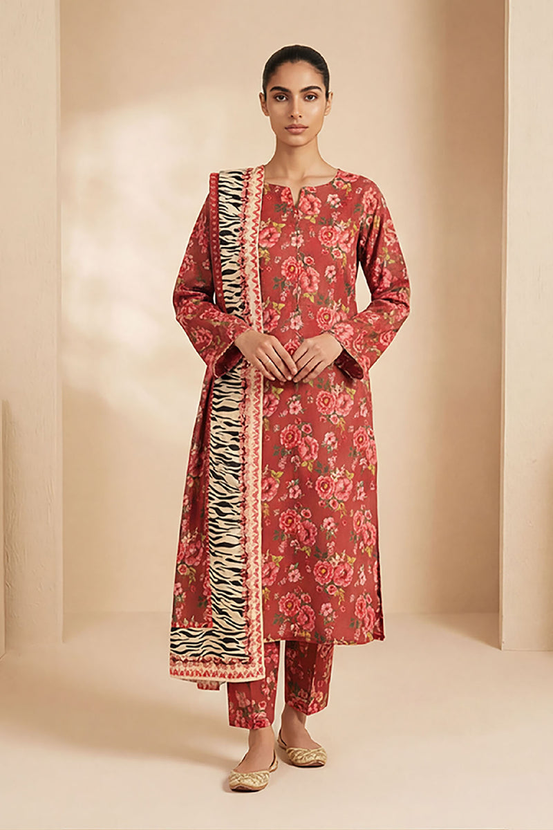 Vasl D-35 : Unstitched Printed Lawn 3PC - Kleren