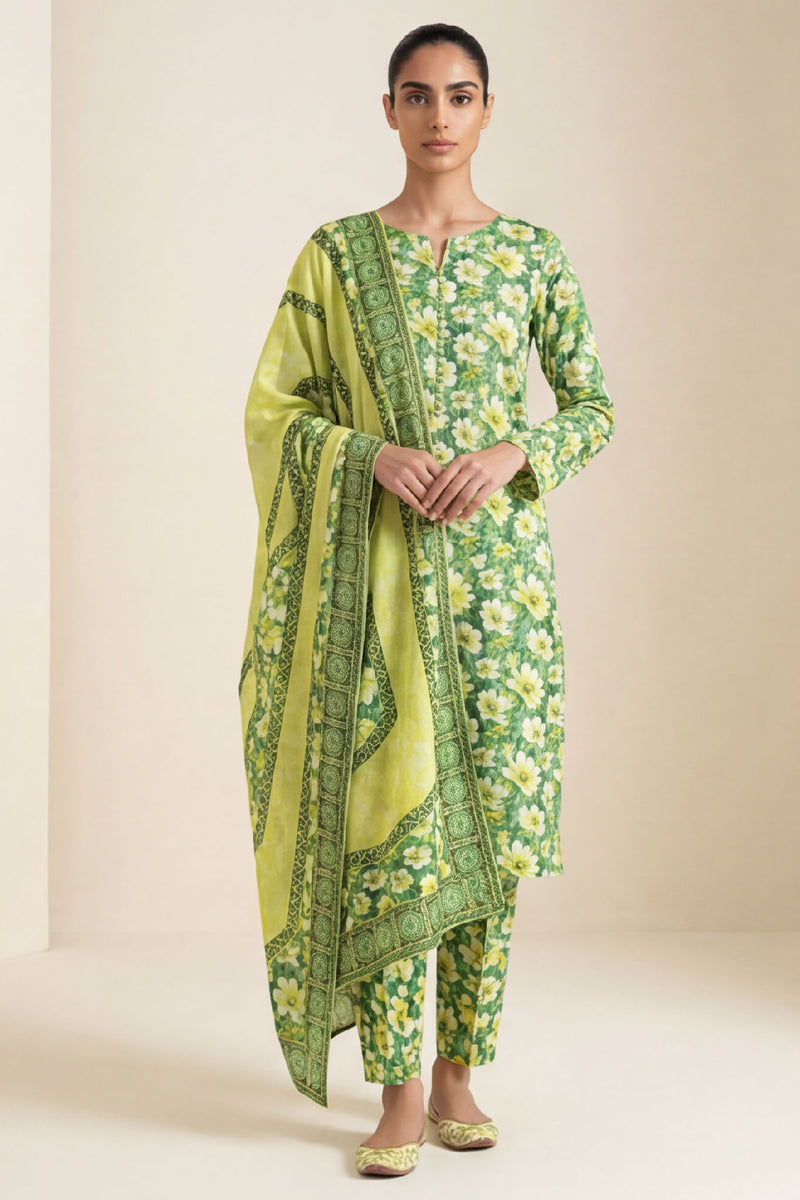 Vasl D-36 : Unstitched Printed Lawn 3PC - Kleren