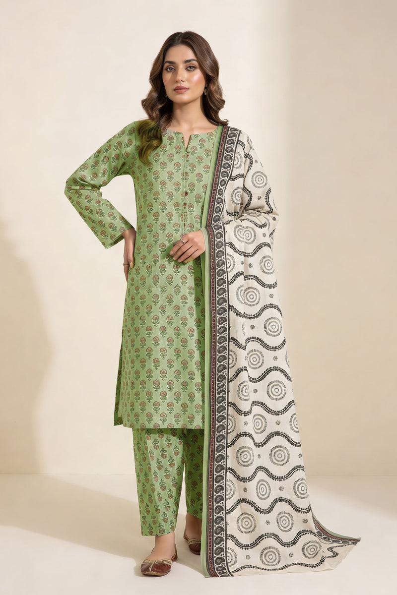 Vasl D-44 : Unstitched Printed Lawn 3PC - Kleren
