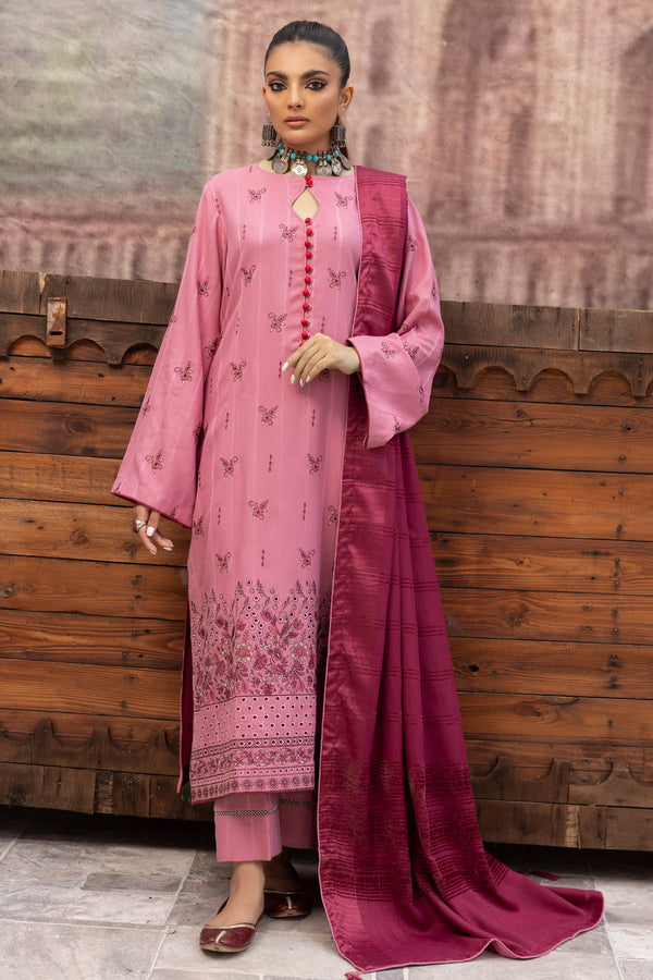 Dhanak DH-32 : Luxury Embroidered Dhanak 3PC