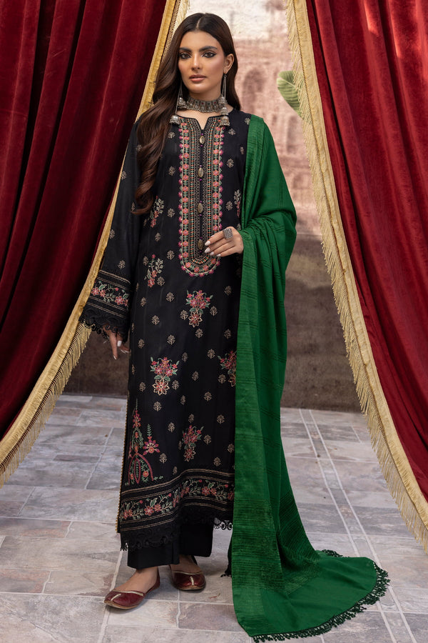 Dhanak DH-29 : Luxury Embroidered Dhanak 3PC