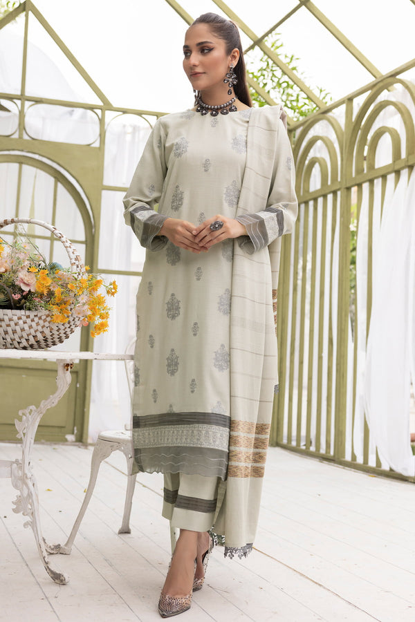 Diyar-E-Dil DL-22 : Embroidered Dhanak 3PC