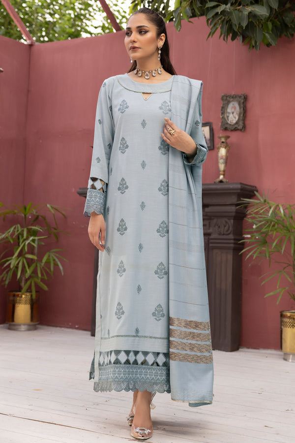 Diyar-E-Dil DL-23 : Embroidered Dhanak 3PC