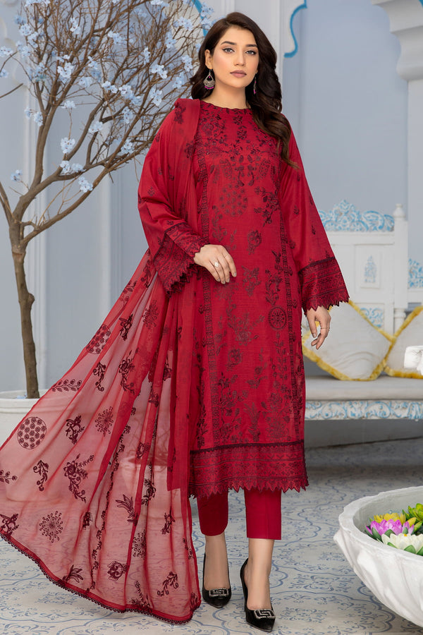 Dastak DK-34 : Embroidered Lawn 3pc - Kleren- Colors of Life