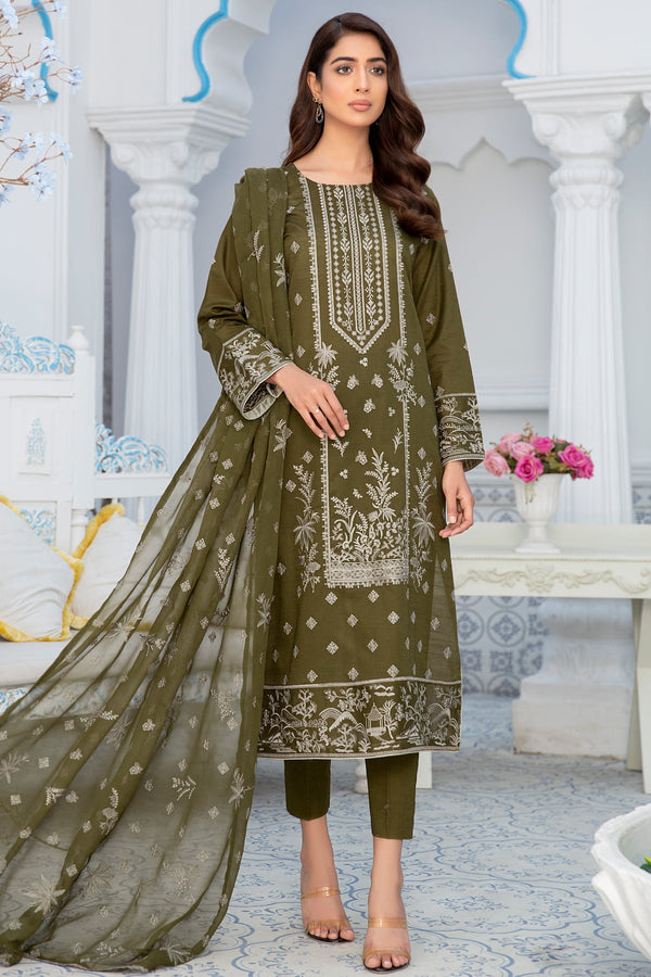 Dastak DK-40 : Embroidered Lawn 3pc - Kleren- Colors of Life