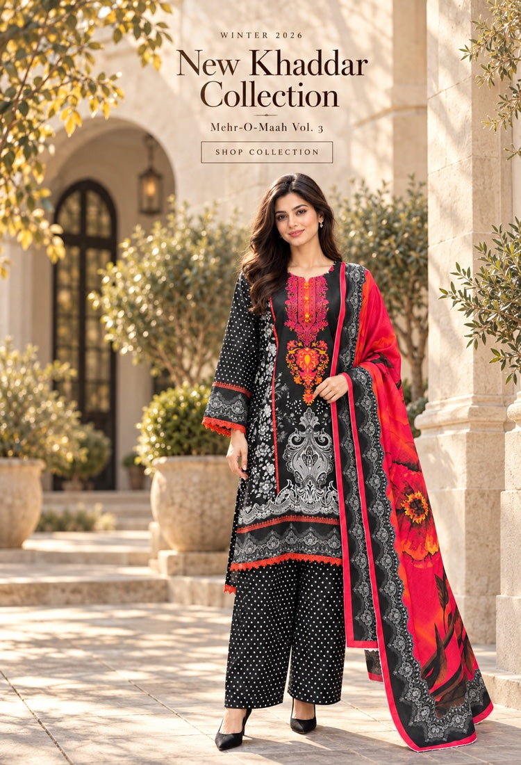 New Khaddar Collection, Winter 2026 — Mehr-O-Maah Vol. 3 mobile cover