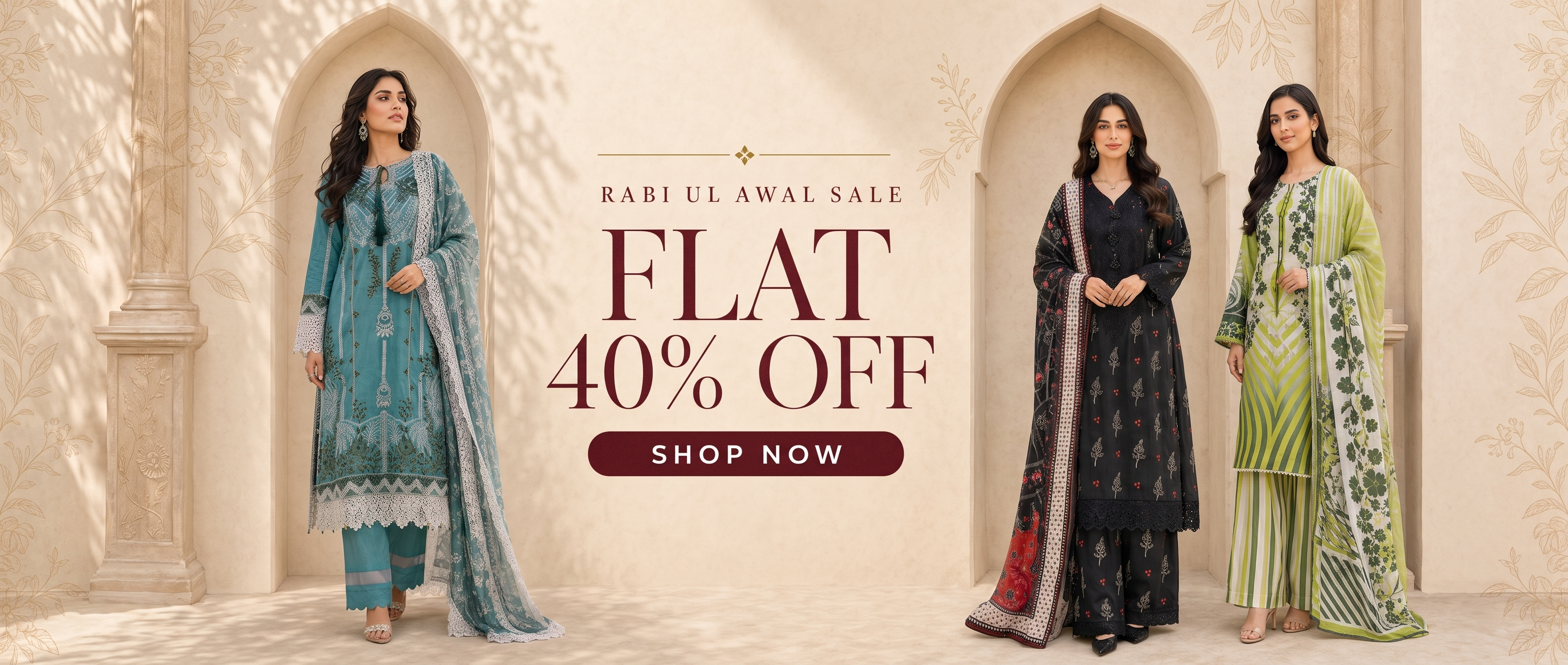 Kleren Pakistani lawn and embroidered suits